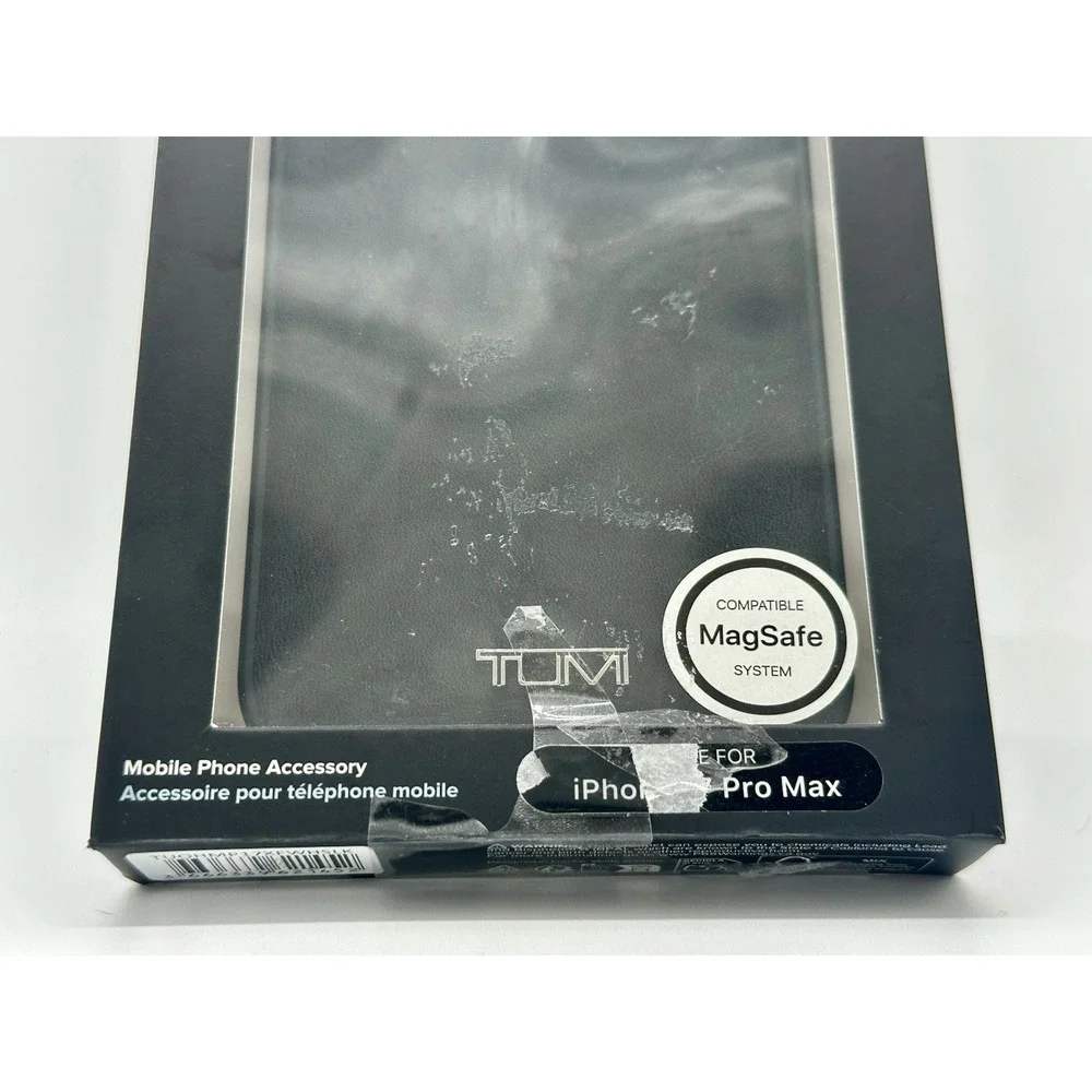 TUMI iPhone 17 Pro Max MagSafe Genuine Leather Protective Case Black New